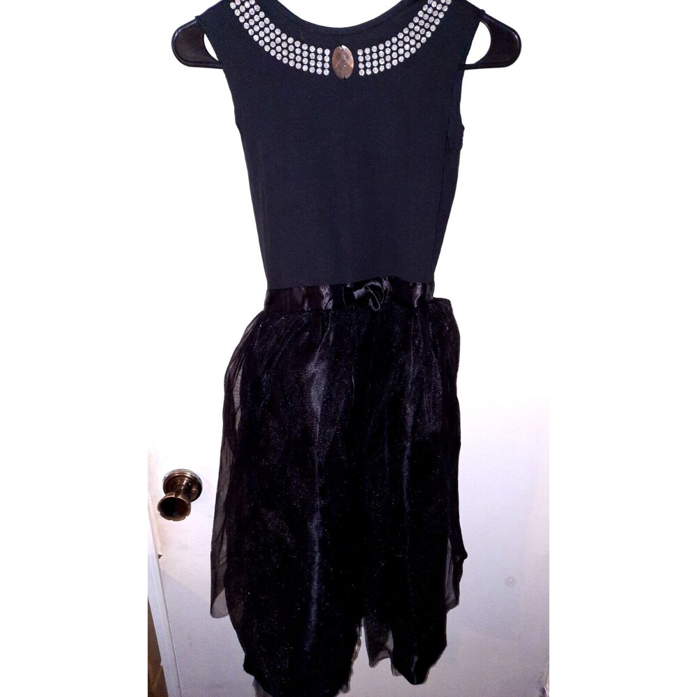 Girls size 10-12 Costume Dress  Black Sparkly